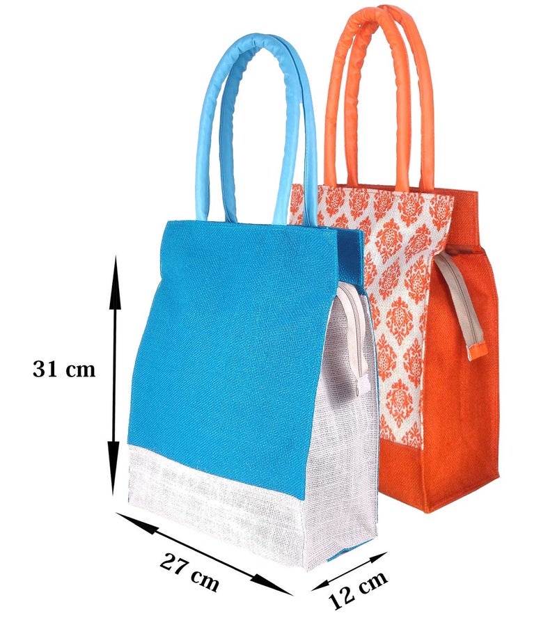 Foonty Daily Use Men/Women Jute Lunch Bags(Pack of 2,FAB-24A) - Image 4