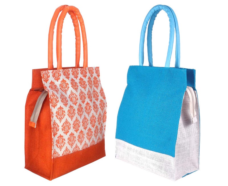 Foonty Daily Use Men/Women Jute Lunch Bags(Pack of 2,FAB-24A) - Image 1