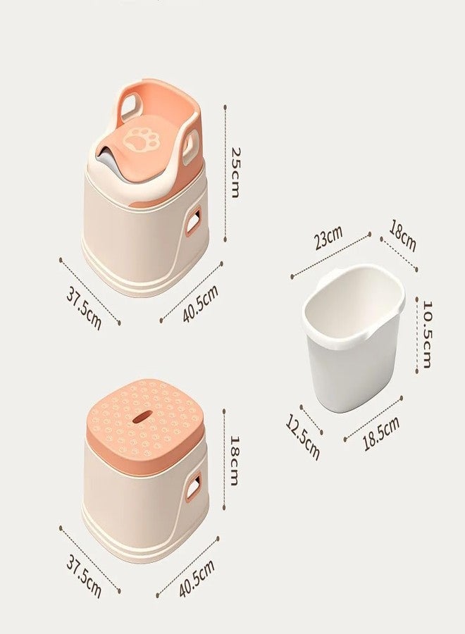 Toriox Toddler Toilet Training Potty (Chair, Seat, Step Stool), 3-in-1 Kids Potty Training Toilet Toddler Potty Seat with Comfortable Backrest, Armrests, Splash Guard for Boys & Girls (Sky Blue) - Image 3