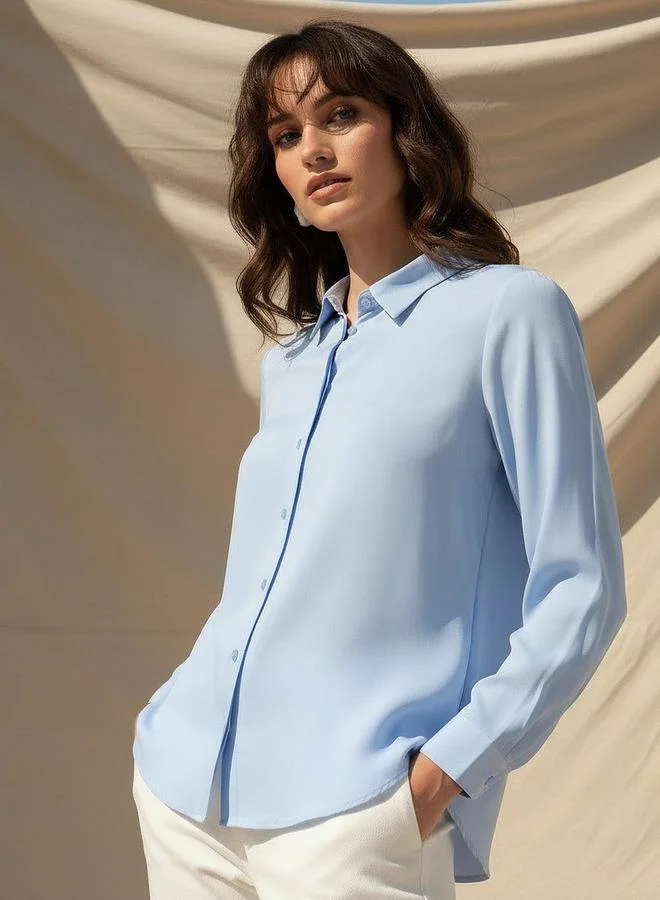 Splash FAV Viscose Shirt with Long Sleeves