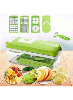 Vegetable Chopper,Multifunctional Food Cutter,Adjustable Slicer and Chopper with Storage Container for Cutting Fruits/Vegetables(Green) - pzsku/Z0FD8C7114D0E1C4272E3Z/45/_/1684400754/9f9444d9-f5fb-4d66-8f04-42fd8e8827d0