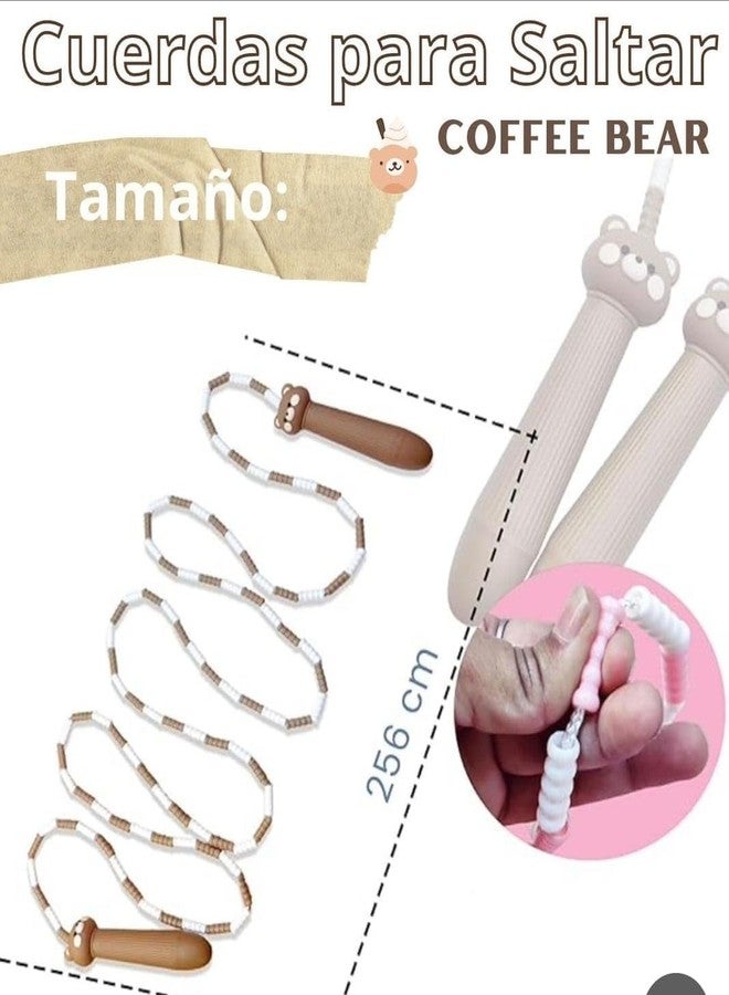SAMVARDHAN Kids Skipping Rope Jump Rope, 6.5 Ft Adjustable Pvc Skipping Rope For Boys And Girls Fitness (Brown Bear) - Image 4