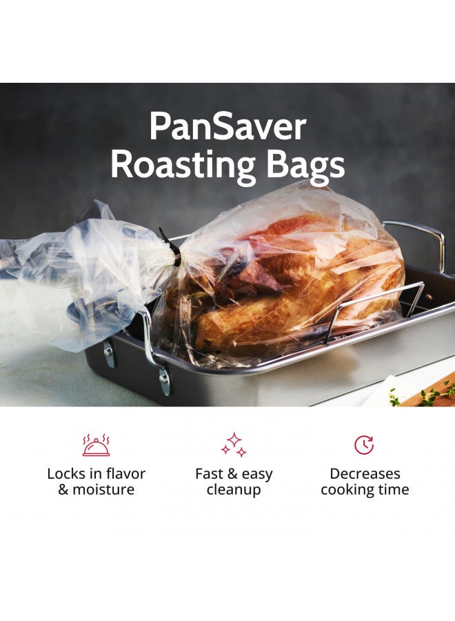 PanSaver PanSaver Roasting Bag - Cooking Bags for Oven - Turkey Cooking Bag with Ties - Helps Keep Food Moist - Durable Nylon Bag - Easy Cleanup - 19 x 23.5 Inches, 2 Count - Image 3