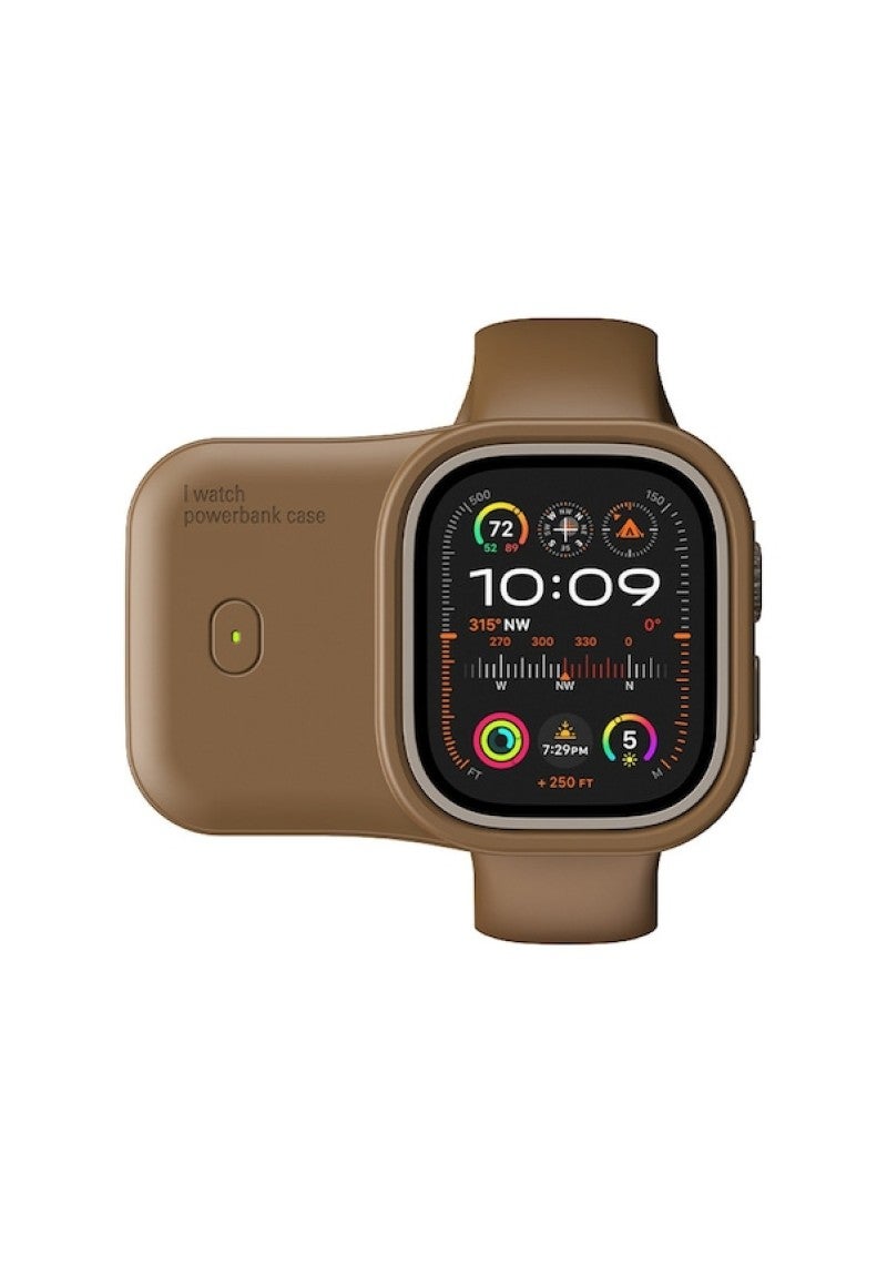 ينطبق على حجرة الشحن اللاسلكي لساعة iwatch، باور بانك للساعة، باور بانك Apple Watch المحمول الصغير 49 مم بني - Image 1