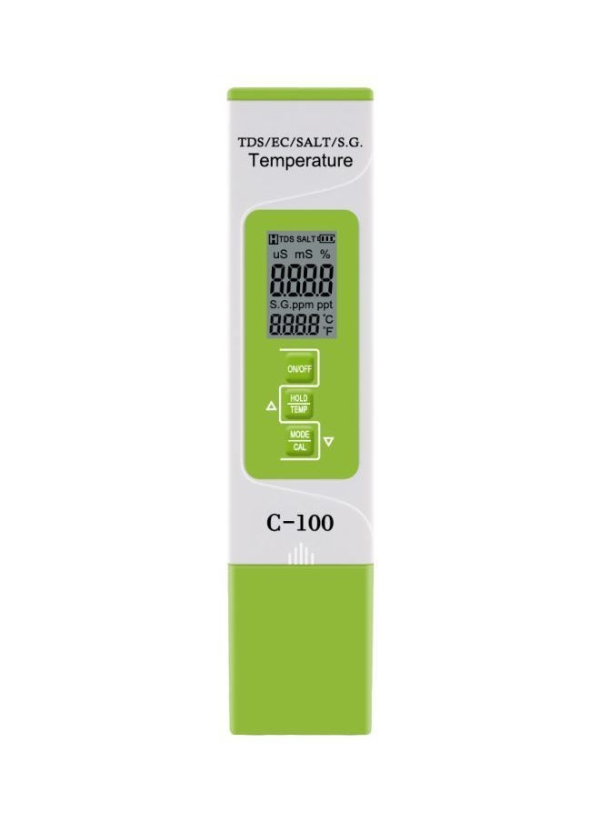 NIBEMINENT 5-In-1 Digital Water Quality Monitor Tester Green/White  - Image 1