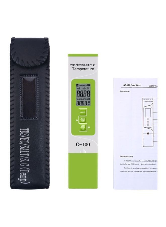 NIBEMINENT 5-In-1 Digital Water Quality Monitor Tester Green/White  - Image 2