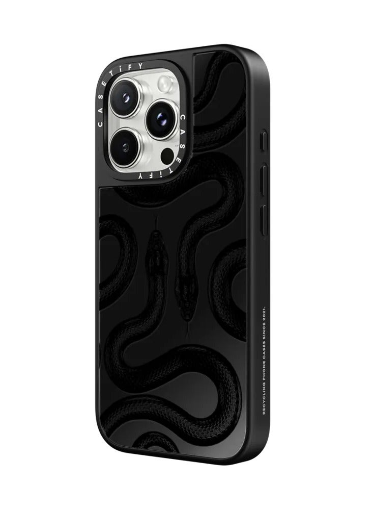 Casetify Case for iPhone 14 Pro Max/15 Pro Max/16 Pro Max Black Kingsnake Magnetic Magsafe Mag Fit Anti-Yellowing Technology Cover - Image 4