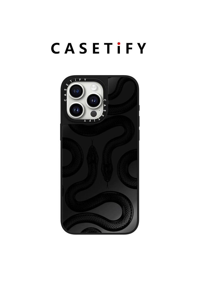 Casetify Case for iPhone 14 Pro Max/15 Pro Max/16 Pro Max Black Kingsnake Magnetic Magsafe Mag Fit Anti-Yellowing Technology Cover - Image 1