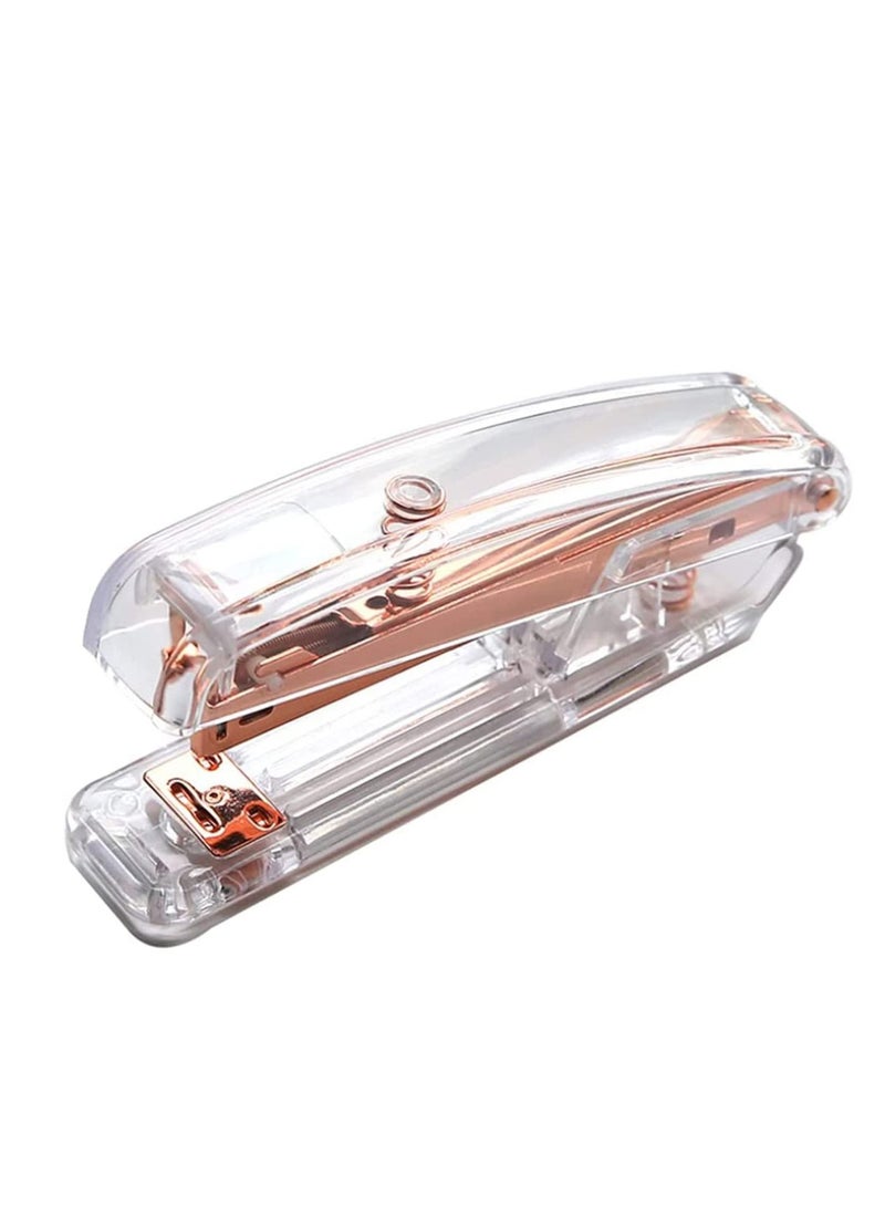 Generic Staplers for Desk Rose Gold, 24 Sheet Capacity, Accessories, Desktop Stationery Removers Durable for School, Home, Office - Image 1
