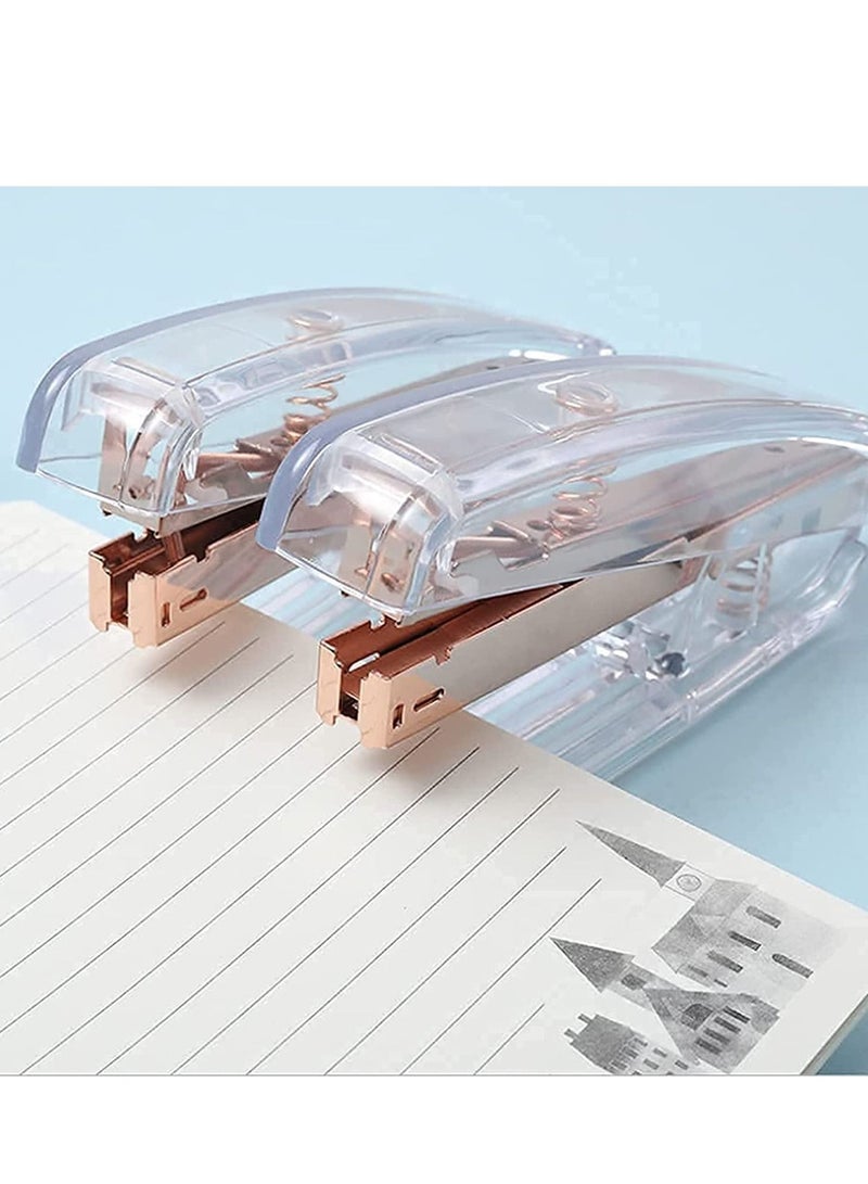 Generic Staplers for Desk Rose Gold, 24 Sheet Capacity, Accessories, Desktop Stationery Removers Durable for School, Home, Office - Image 3