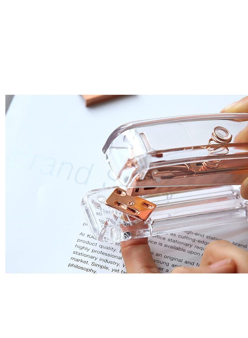 Generic Staplers for Desk Rose Gold, 24 Sheet Capacity, Accessories, Desktop Stationery Removers Durable for School, Home, Office - Image 2