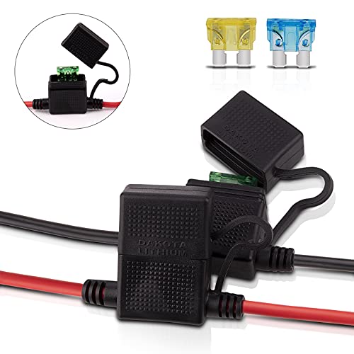 iGreely Dual Positive/Negative ATC Style Fuse Holder 10AWG Wire with Ring Terminals and 45A Connectors for Automotive 2ft/60cm - Image 3