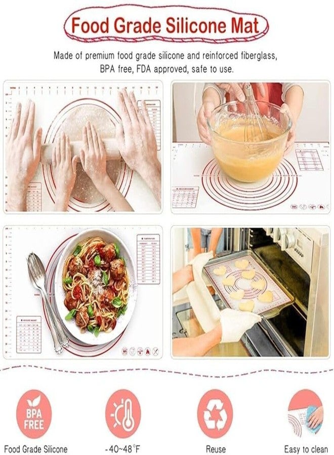 Cloudsell Silicone Baking Mat Chapati Silicone mat for Kitchen Roti mats Atta Kneading Mat Non Stick Fondant Dough Rolling mats Cake Pad Cooking - Image 3