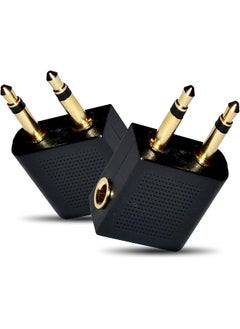 erorex 6 Pack Airplane Airline Flight Adapters For Headphones Golden Plated 3.5Mm Male To 3.5Mm Female Earphone Jack Headset Connector Adapter  - Image 4