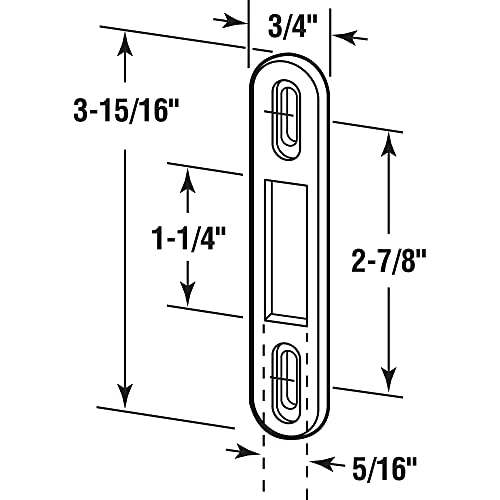 Prime-Line MP2097 Sliding Door Keeper, Zinc Plated Steel (Single Pack) - Image 2