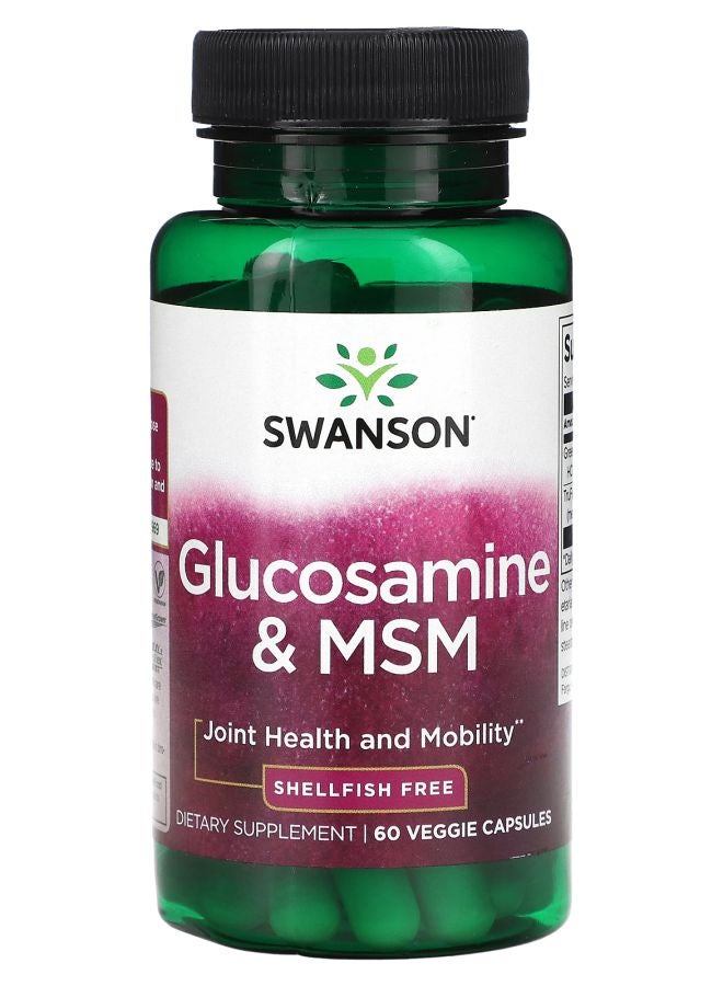SWANSON Glucosamine & MSM 60 Veggie Capsules - Image 1