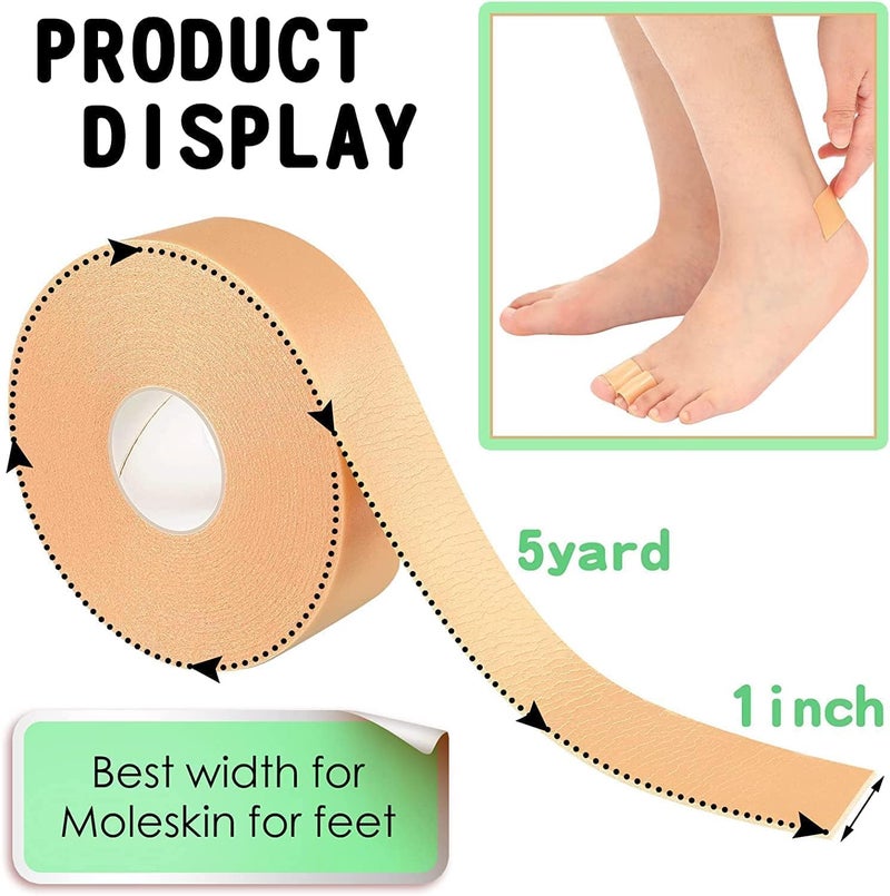 KITSSENTIAL ® Waterproof Foot Care Sticker Heel Grip Tape Foot Care Protector Anti Slip Feet Pad Adhesive Heel Insole Cushion Shoe Tape For Skin Tape Bandages- Beige Pack Of 1 - Image 4