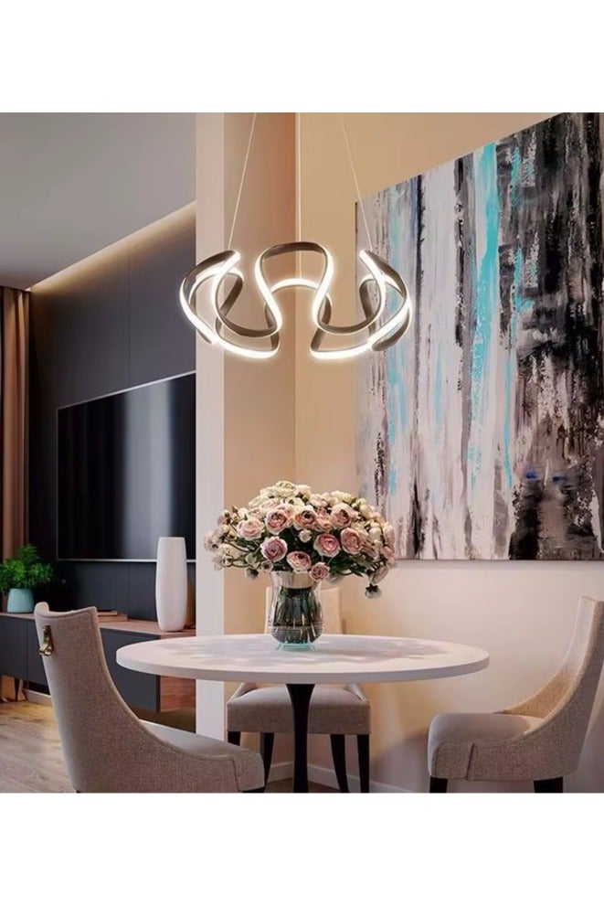 NERFA LED chandelier with a luxurious wavy design that gives wonderful lighting and a unique modern style. - Image 1