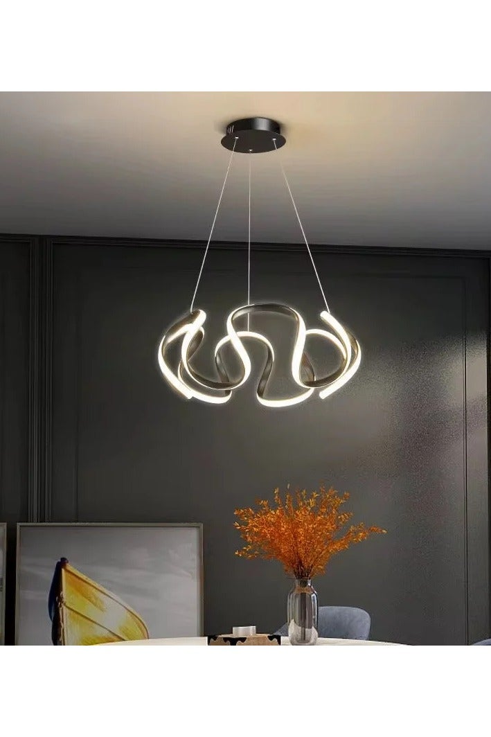 NERFA LED chandelier with a luxurious wavy design that gives wonderful lighting and a unique modern style. - Image 2