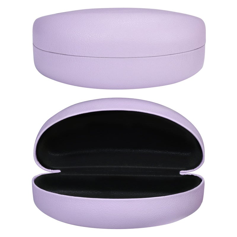 molshine molshine Hard Shell Sunglasses Case,Classic Large Glasses Case for Sunglass,Eyeglasses with Cleaning Cloth,Pockets(lavender)  - Image 1