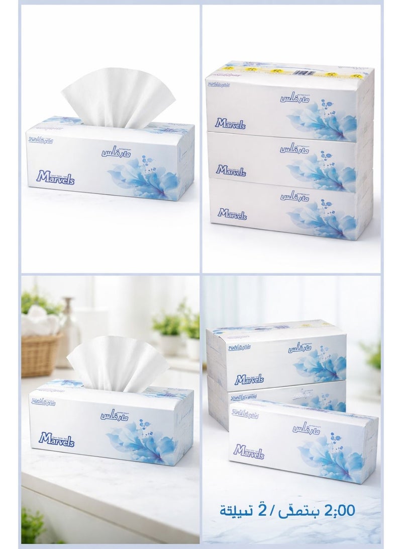 مناديل وجه مارفلز 2 طبقة - 200 منديل (علبة - Image 2