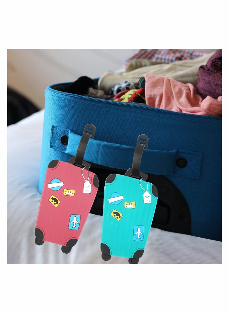 5 Pack PVC Travel Luggage Tags for Easy Identification and Loss Prevention of Suitcases and Bags - Image 3