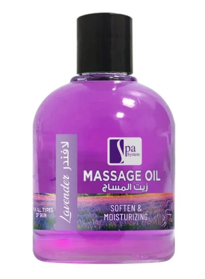 Spa System MASSAGE OIL ENIICH WITH EMOLLIENT LAVENDER 250 ML