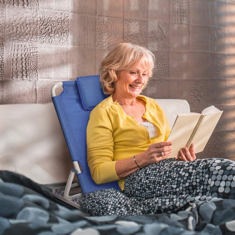 klarako Adjustable Bed Backrest Support, Foldable Sit-up Back Rest Portable Elder Disability Nursing Backrest for Neck Head Lumbar Support - Image 3