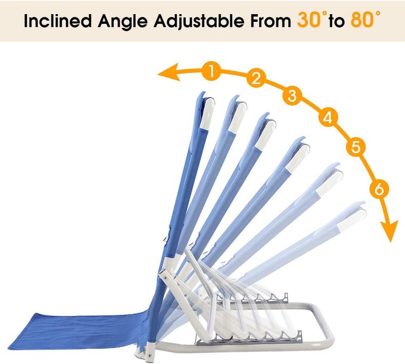 klarako Adjustable Bed Backrest Support, Foldable Sit-up Back Rest Portable Elder Disability Nursing Backrest for Neck Head Lumbar Support - Image 2