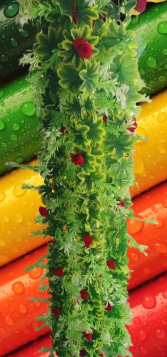 Dynamic Retail Global Dynamic Retail Global Artificial Hanging Flowers Plant Chain for Home Decoration Polyester Multi Color OR41 