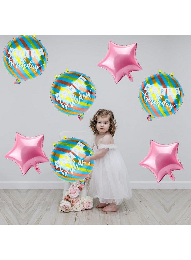 TOYXE Happy Birthday Balloon Bouquet Foil Balloon Gradient Color Pack of 7 Pc - Pack of 7 Pieces(multi) - Image 3