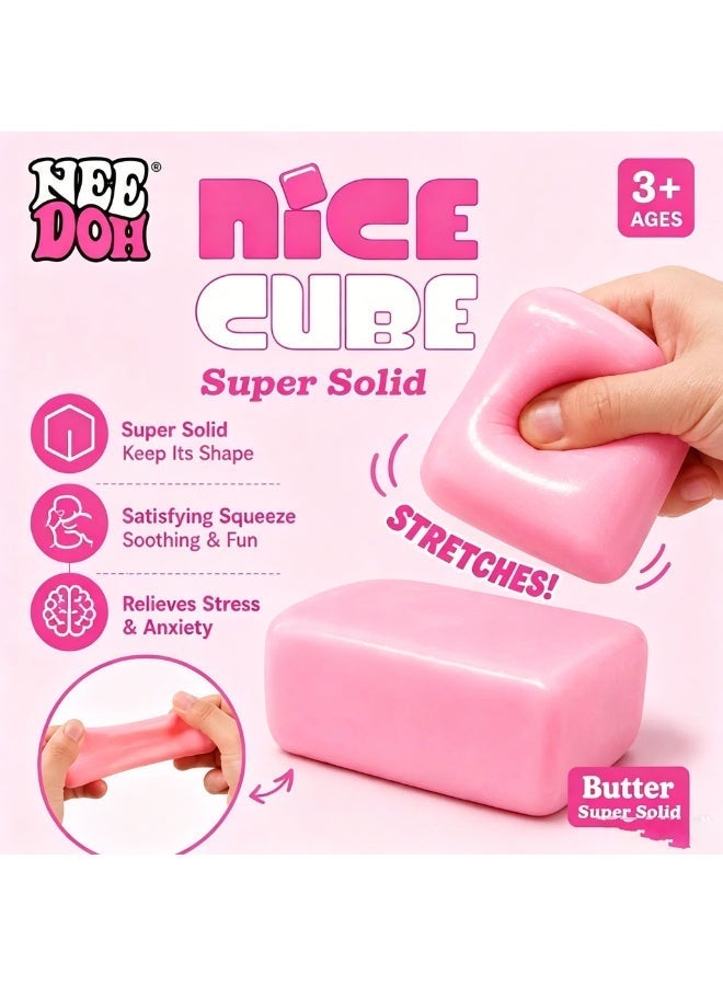 NEE DOHNice Cube Butter Super Solid Fidget Toy, Squishy Stretch Stress Relief Squeeze Block for Anxiety Relief, Sensory Hand Toy for Kids Adults Ages 3+ - Image 3