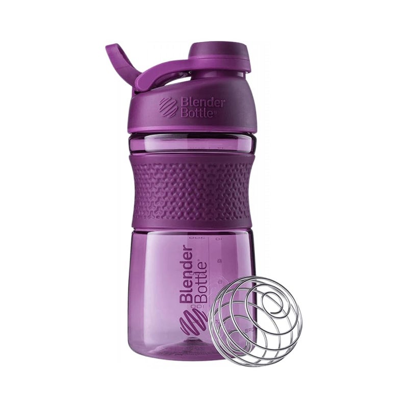 BlenderBottle زجاجة خلط بلندر بوتل سبورت ميكسر مثالية لمخفوقات البروتين وما قبل التمرين، سعة 20 أونصة، برقوق - Image 1