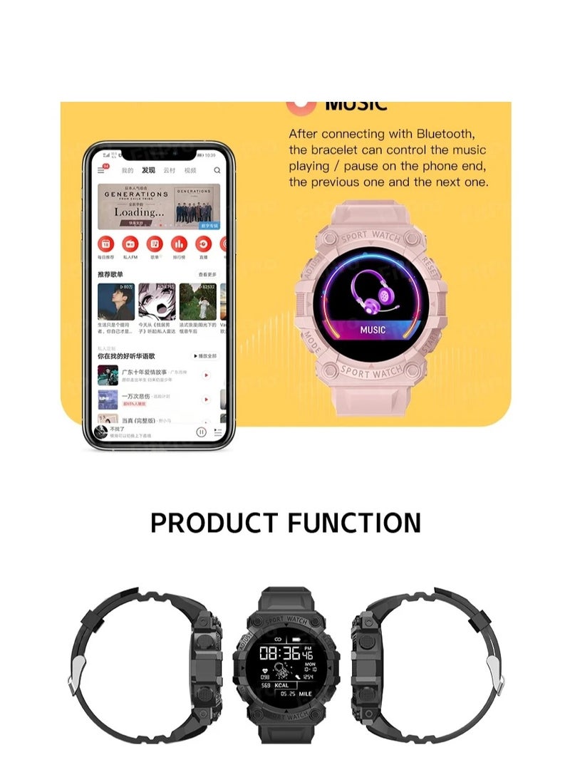 AROAQ Smart Watch, Red Large Display Bluetooth Calling Rugged Smartwatch,  Ip68 Touchscreen Fitness Smart Watch For Ios And Android - Image 4