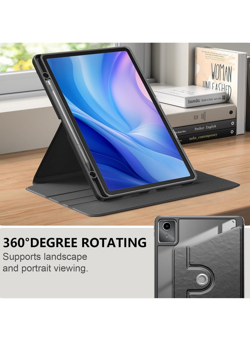عام غطاء لجهاز Lenovo Tab M11 (11 بوصة) (2024)، غطاء جهاز لوحي متعدد الوظائف مقاوم للسقوط مع وظيفة إيقاف تشغيل/استئناف أوتوماتيكي ووظيفة وضع المنصة وفتحة للقلم، غطاء حماية ملائم للأطفال. - Image 3