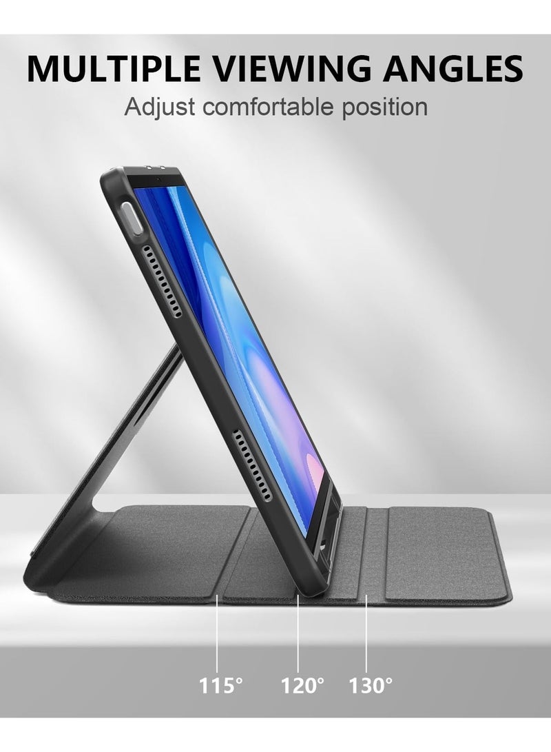 عام غطاء لجهاز Lenovo Tab M11 (11 بوصة) (2024)، غطاء جهاز لوحي متعدد الوظائف مقاوم للسقوط مع وظيفة إيقاف تشغيل/استئناف أوتوماتيكي ووظيفة وضع المنصة وفتحة للقلم، غطاء حماية ملائم للأطفال. - Image 4