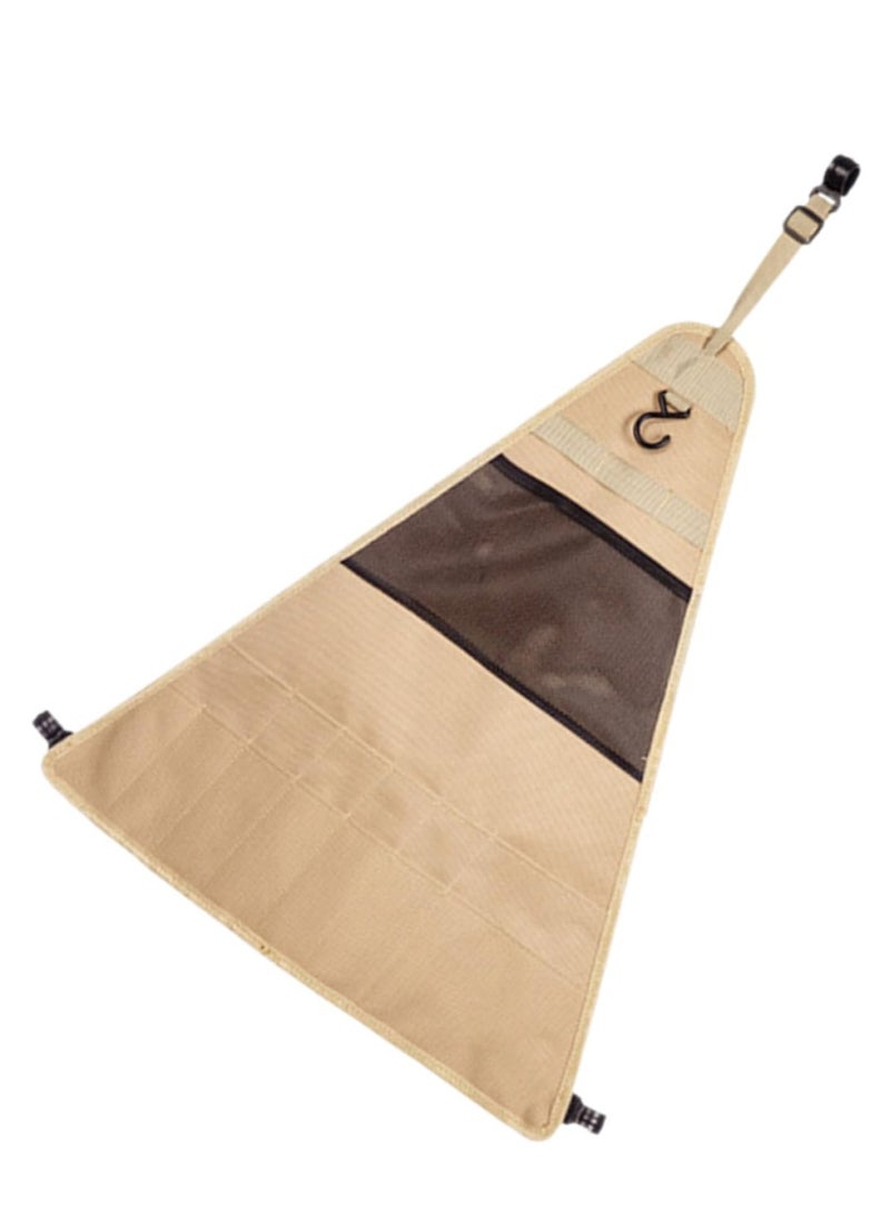 Multifunctional Triangle Storage Bag, Oxford Cloth Camping Tool Organizer, Picnic Cutlery Pouch & Barbecue Accessories Hanging Bag - Image 1