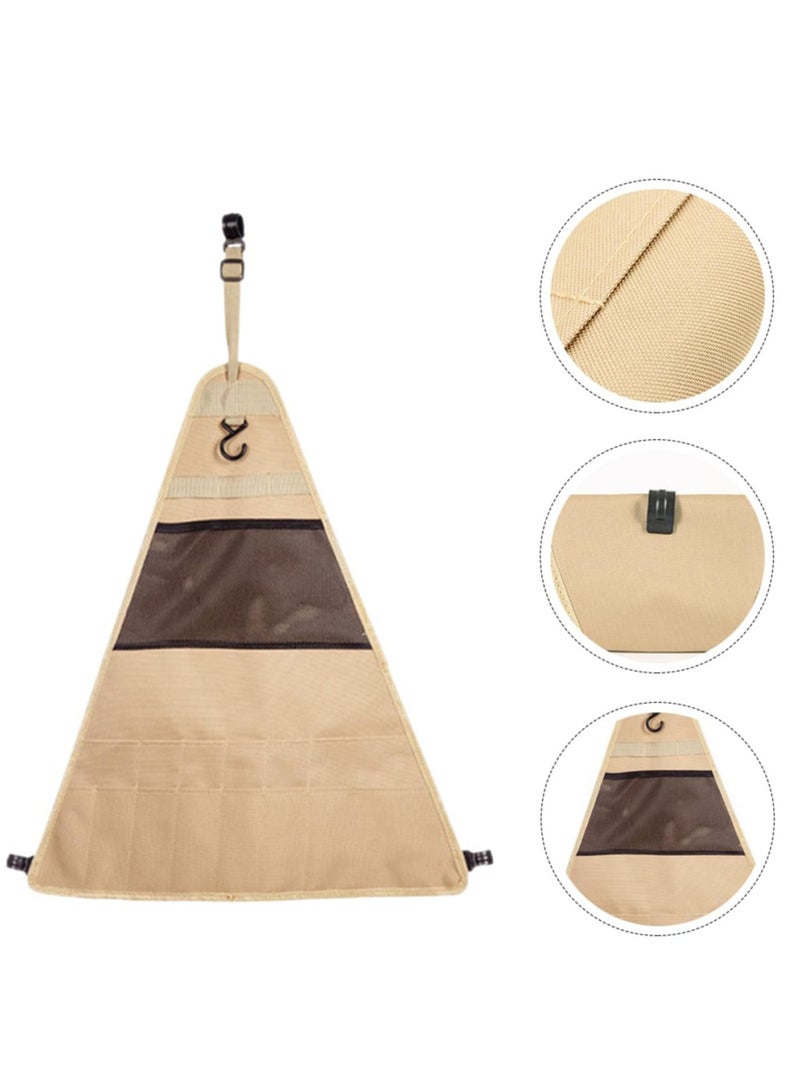 Multifunctional Triangle Storage Bag, Oxford Cloth Camping Tool Organizer, Picnic Cutlery Pouch & Barbecue Accessories Hanging Bag - Image 5