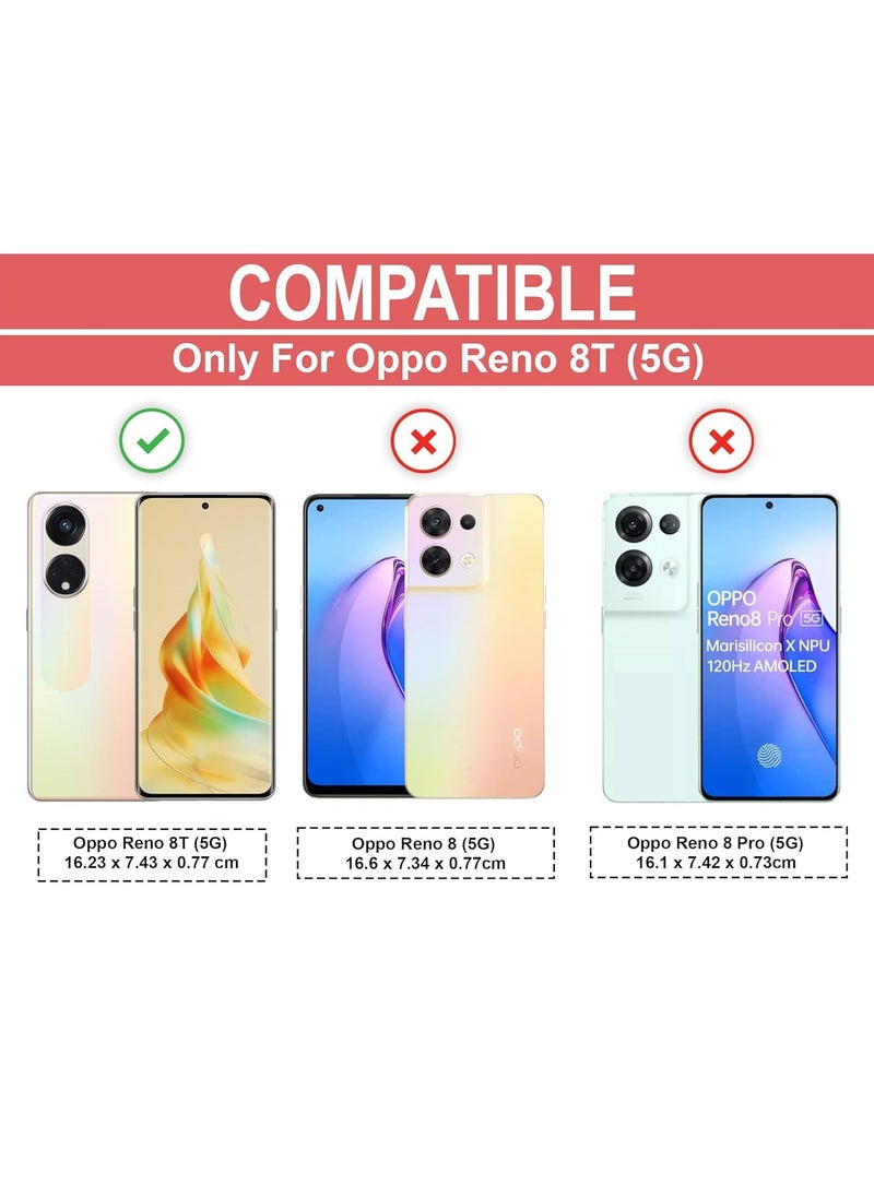 Generic - UV Liquid Glue Full Coverage Tempered Glass Screen Protector For Oppo Reno 8T 5G - Clear - Image 1