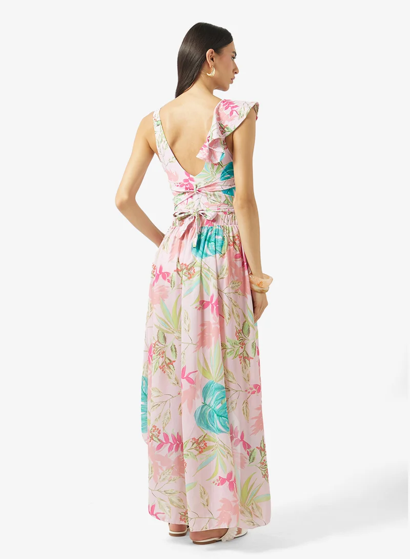 ELLA Printed Swimsuit With Beach Skirt