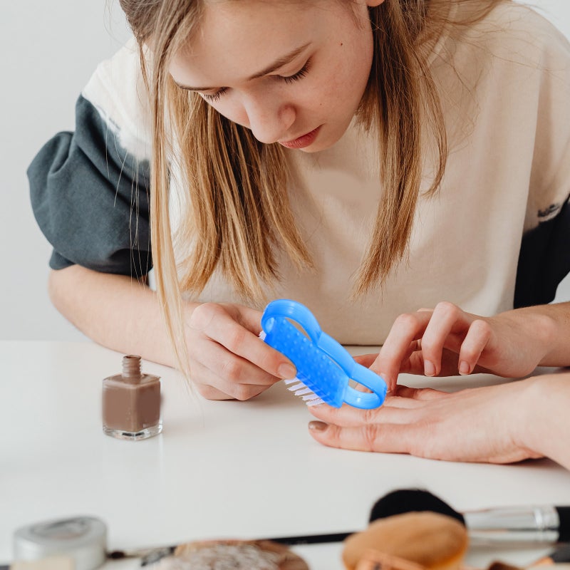 💄 فرشاة تنظيف الأظافر 20 قطعة باللون الأزرق - Image 4