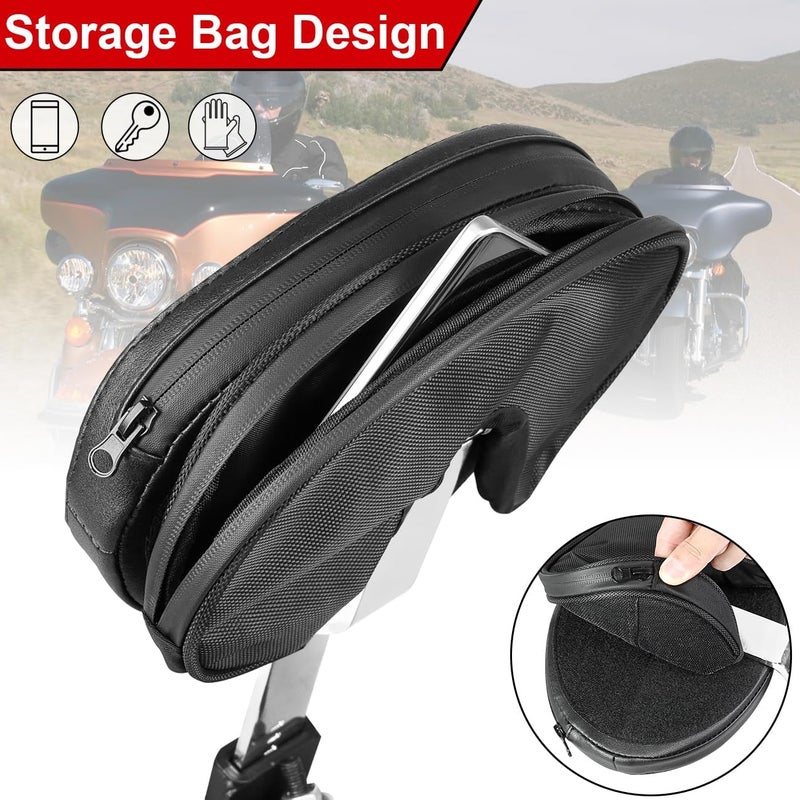 AUFER Adjustable Plug-in Driver Rider Backrest Custom Made Compatible With For 1997-2024 Touring Road King Street Glide Road Glide Electra Glide Models Driver Backrest - Image 4