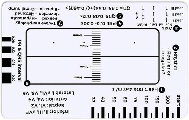 بطاقة المسطرة ذات 7 خطوات لمعدات تحليل تخطيط كهربية القلب في المستشفى لقراءة بيانات القلب بكفاءة - Image 5