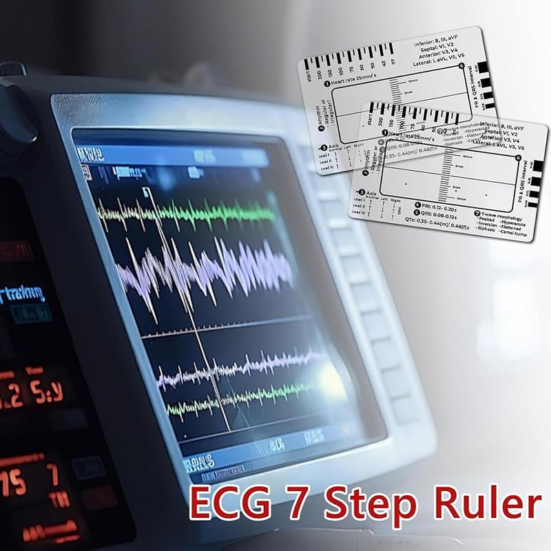 بطاقة المسطرة ذات 7 خطوات لمعدات تحليل تخطيط كهربية القلب في المستشفى لقراءة بيانات القلب بكفاءة - Image 3