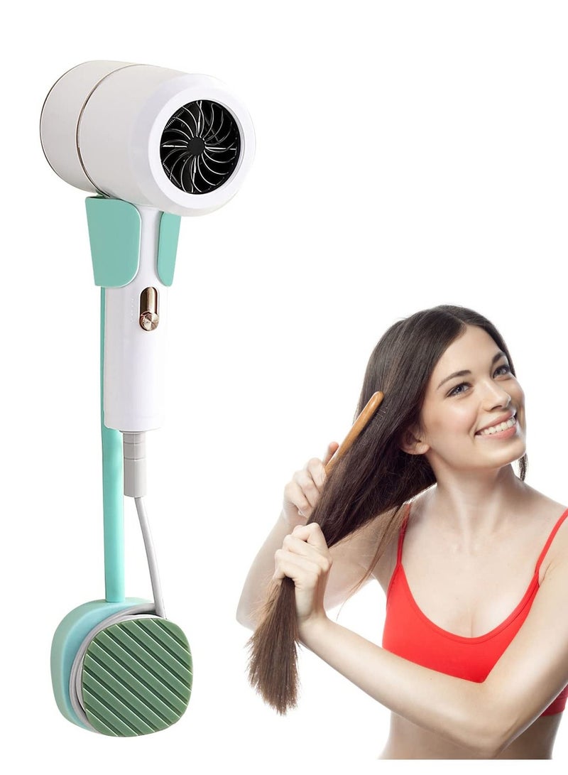 Excefore Wall Mounted Hair Dryer Holder, Self Adhesive Bracket with Tool-Free Adjustable Stand, Ideal for Bathroom, Toilet, Bedroom - Hair Stand-001 - Image 1