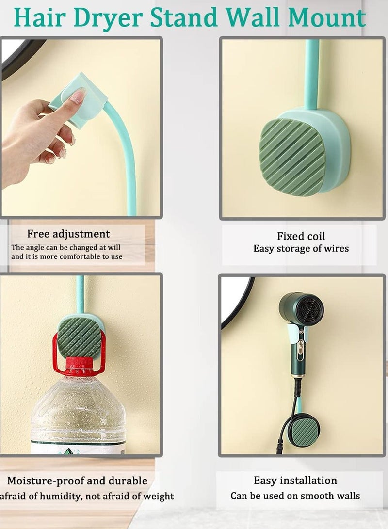 Excefore Wall Mounted Hair Dryer Holder, Self Adhesive Bracket with Tool-Free Adjustable Stand, Ideal for Bathroom, Toilet, Bedroom - Hair Stand-001 - Image 5
