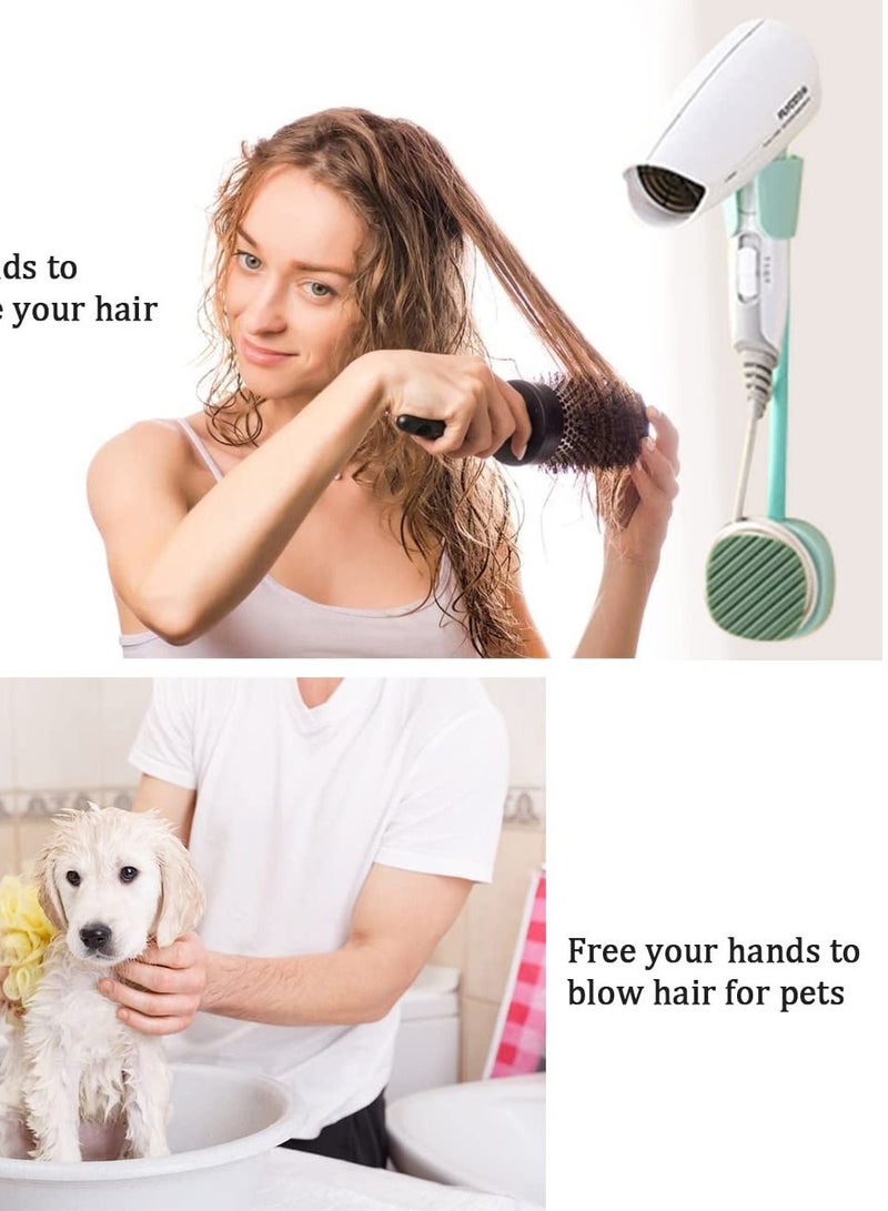 Excefore Wall Mounted Hair Dryer Holder, Self Adhesive Bracket with Tool-Free Adjustable Stand, Ideal for Bathroom, Toilet, Bedroom - Hair Stand-001 - Image 3