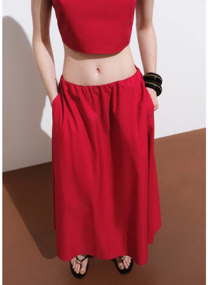 مانجو Flared Cotton Skirt