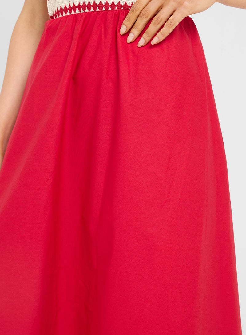 MANGO Flared Cotton Skirt  - Image 4