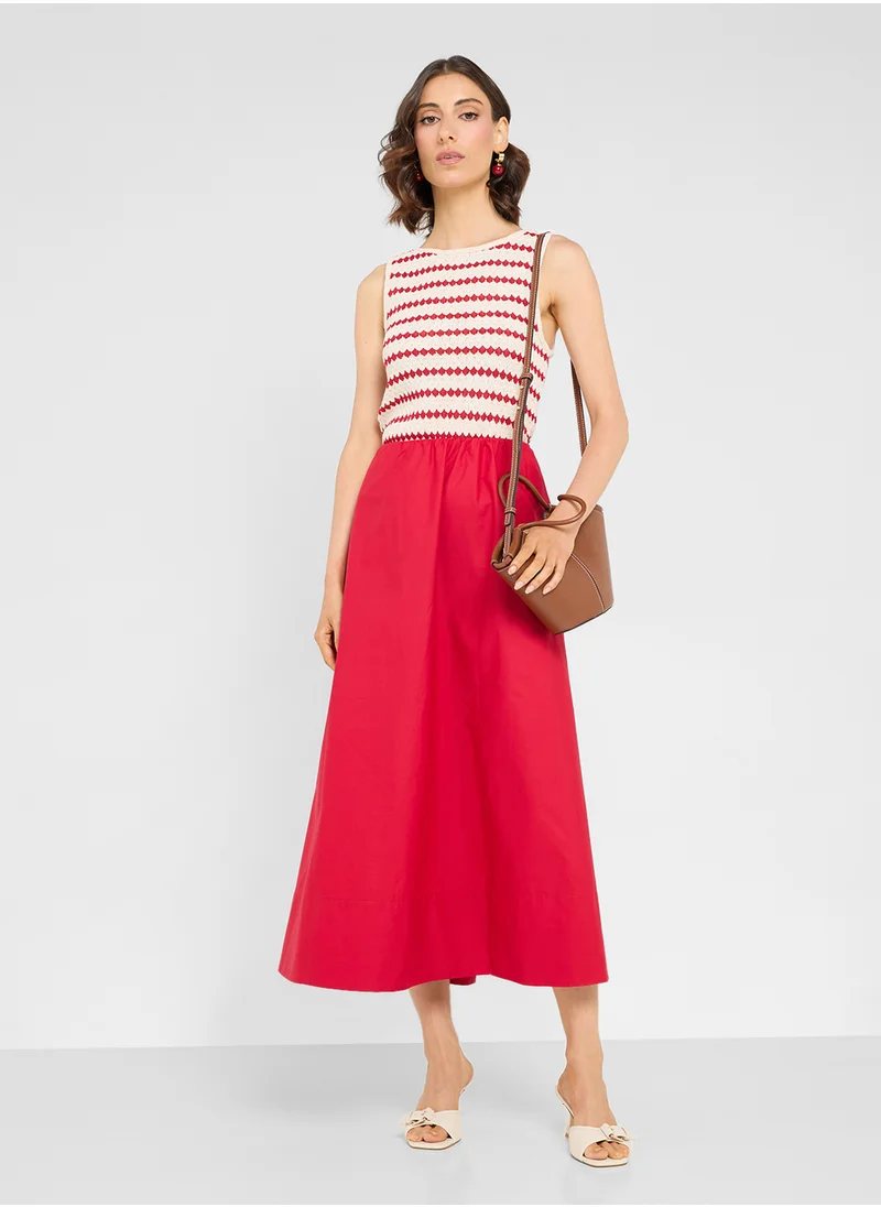 مانجو Flared Cotton Skirt